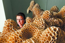 Evening Times: Pia’s coral work of art tapes shape